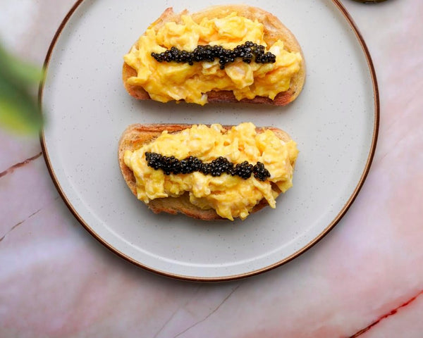 Eggs on eggs: A Pearl Caviar Morning Recipe